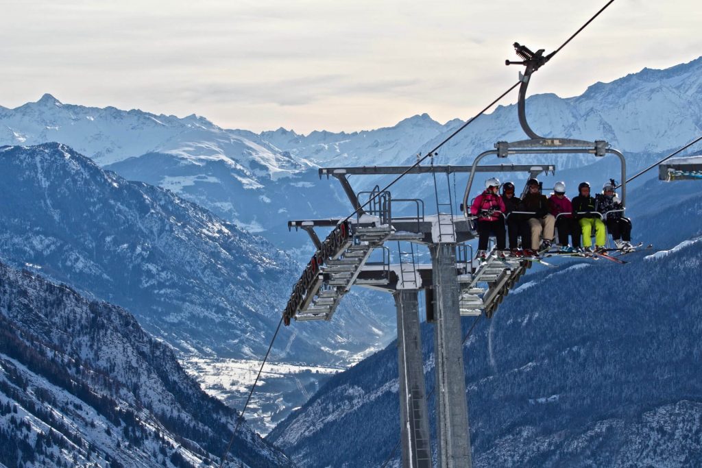 Courmayeur Skifahren Aostatal
