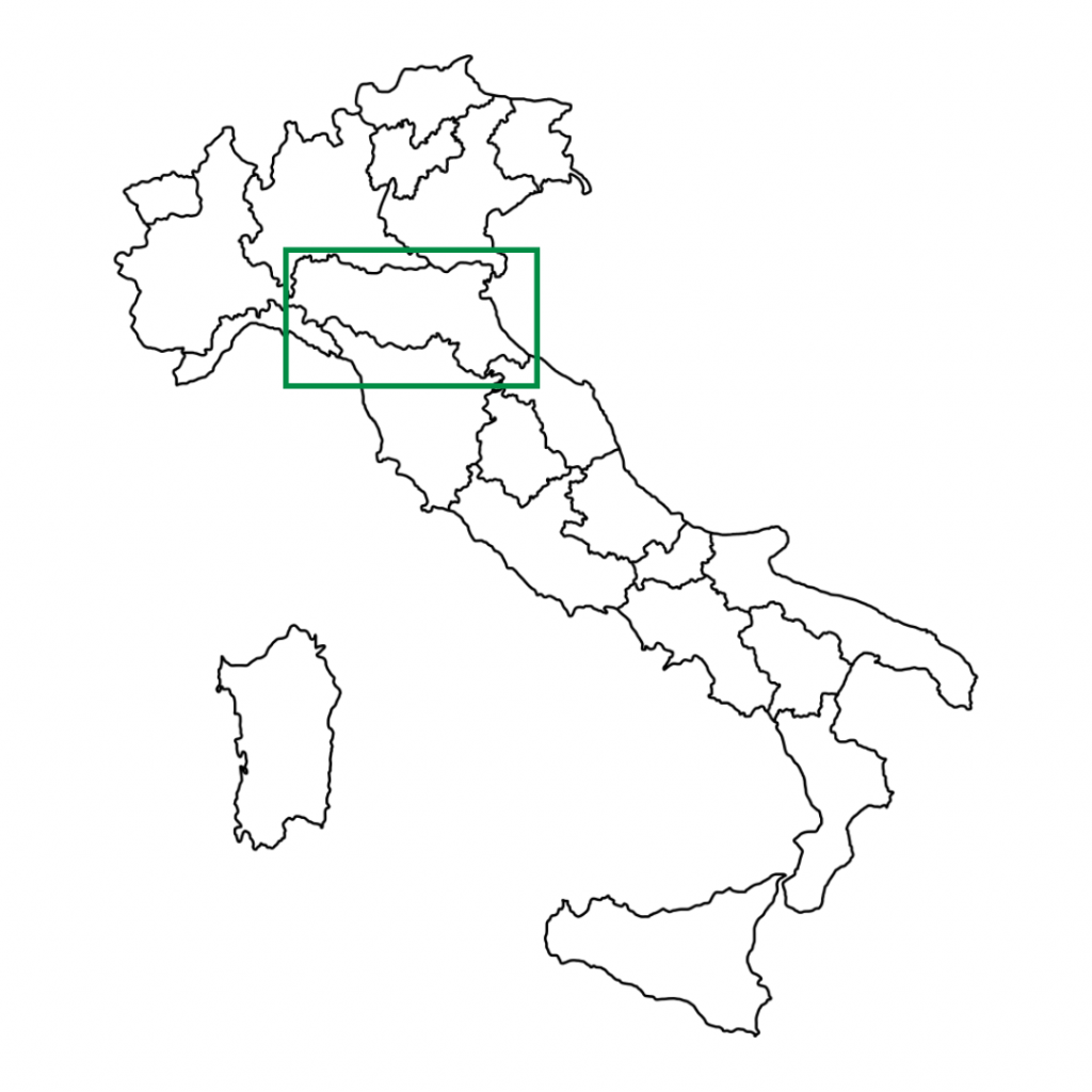 Emilia Romagna Italien Karte