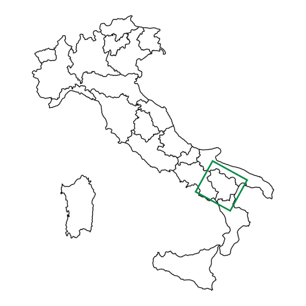 Basilikata Italien Karte