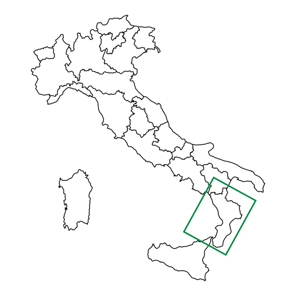 Kalabrien Italien Karte