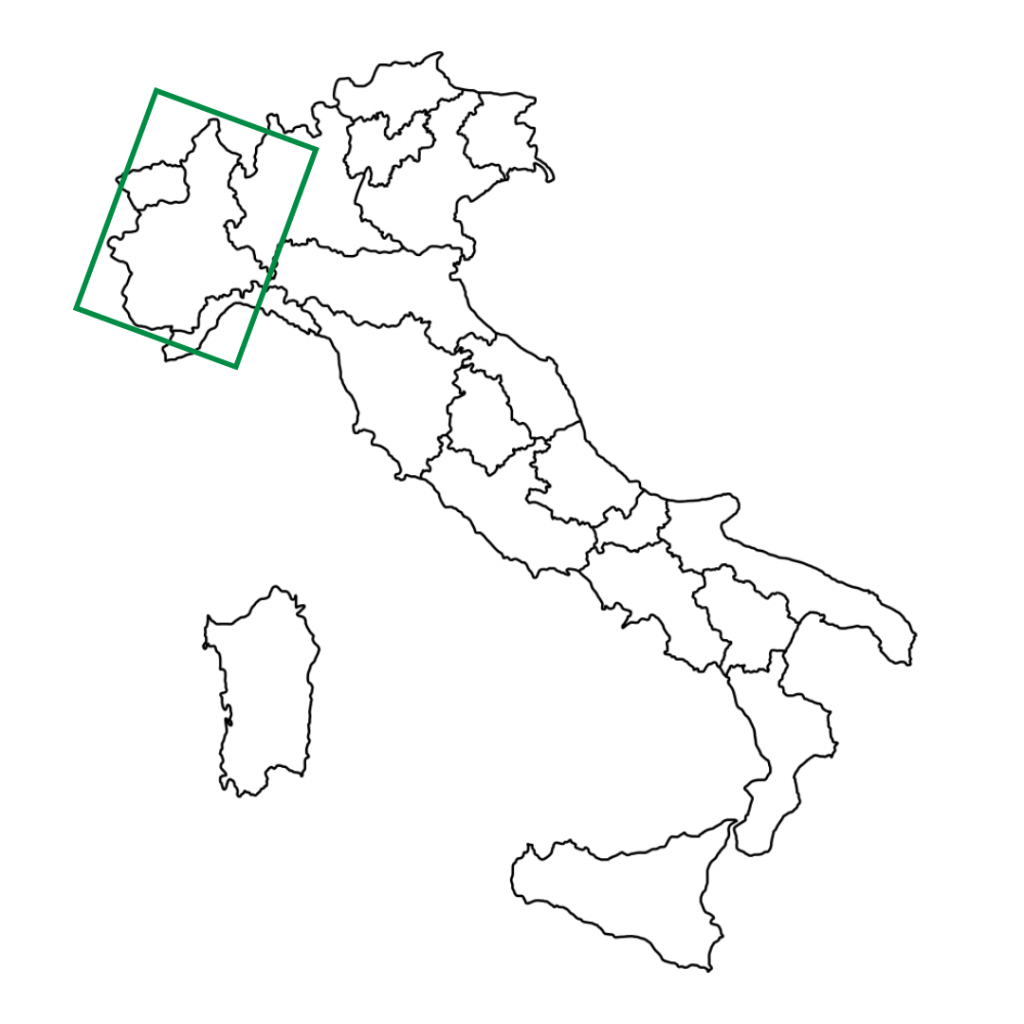 Piemont Italien Karte