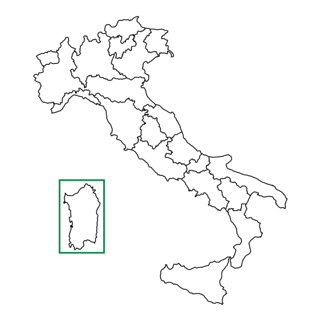 Sardinien Italien Karte