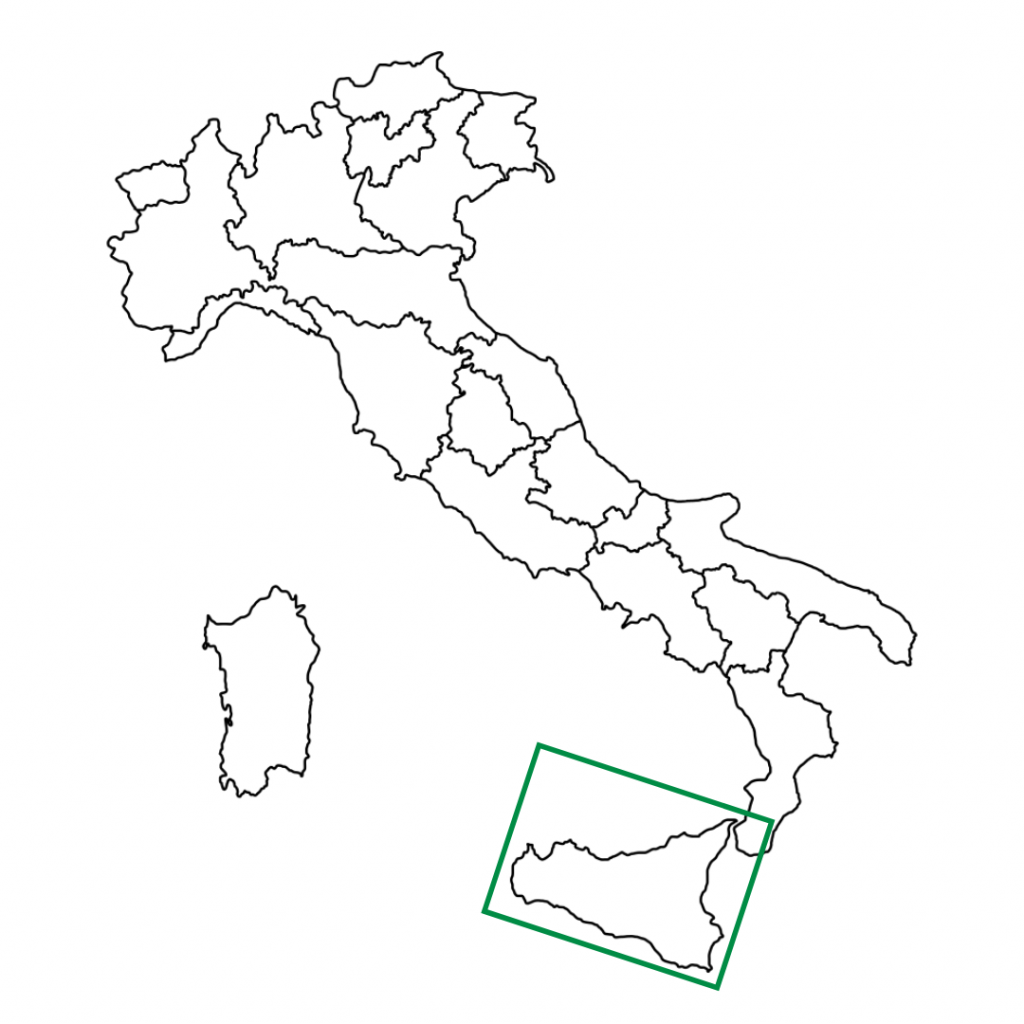 Sizilien Italien Karte