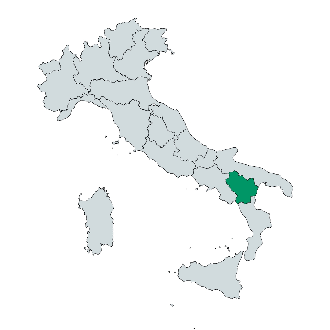 Basilikata Italien Karte