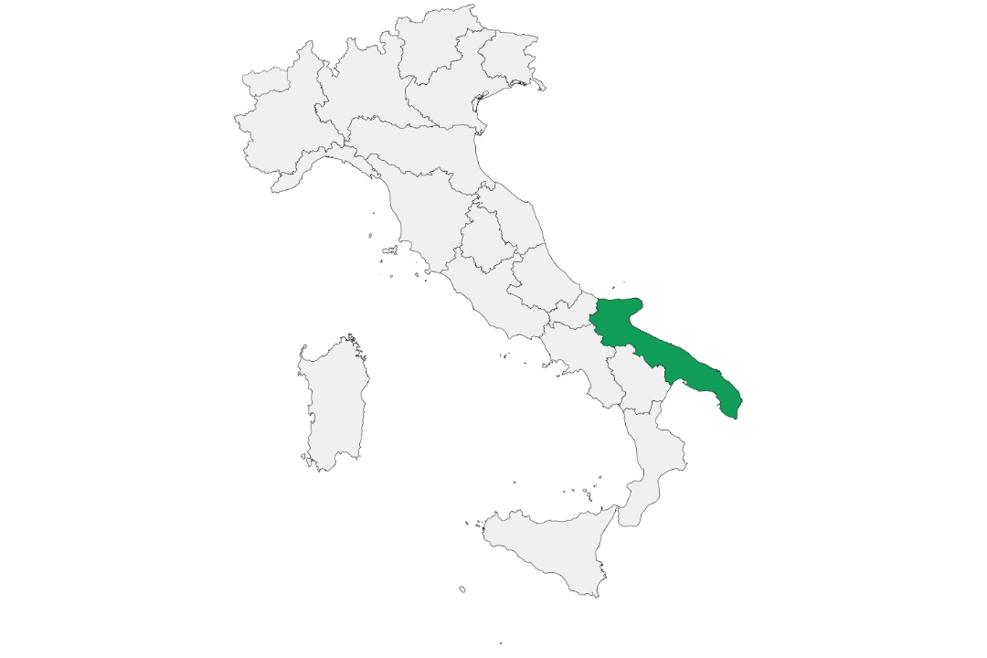 Apulien Italien Karte